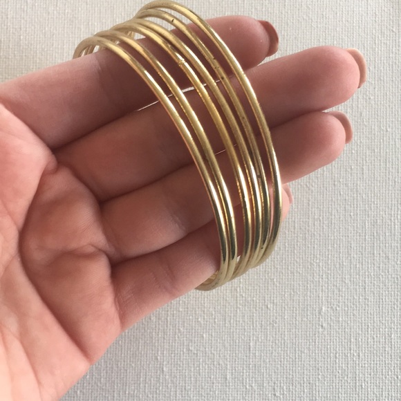 6 stackable bangle bracelets - Picture 2 of 3